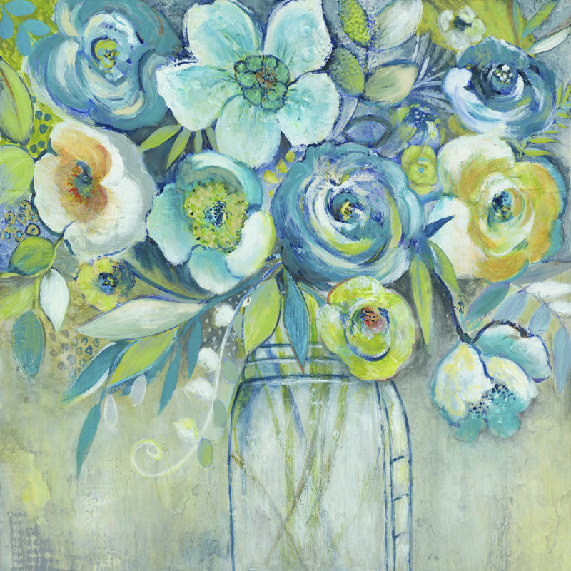 Late Summer Blooms I by Elle Summers - Wrapped Canvas Painting, 122cm H x 122cm W