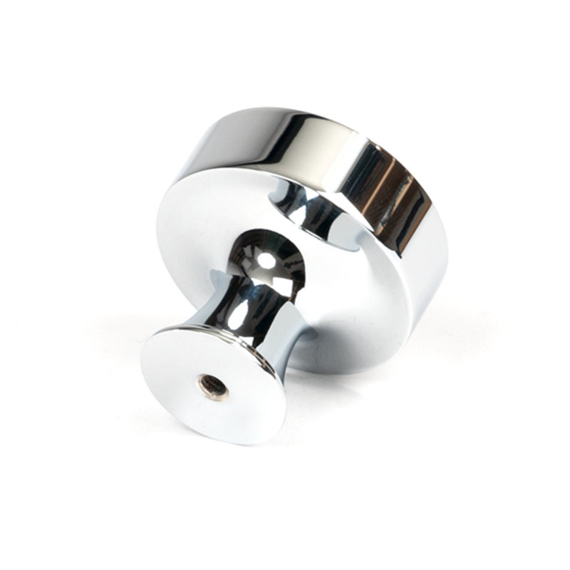 Matt Black Scully Cabinet Knob - 38Mm, 4 cm, Polished Chrome