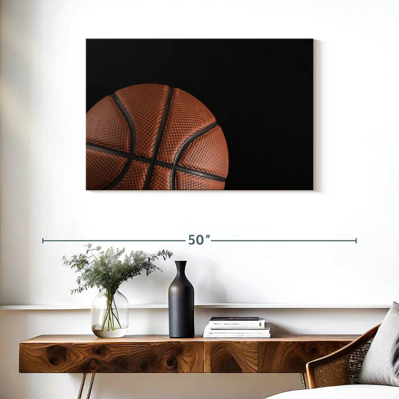 Ballon de basket-ball rétro Sireci, H 24 po x l 36 po