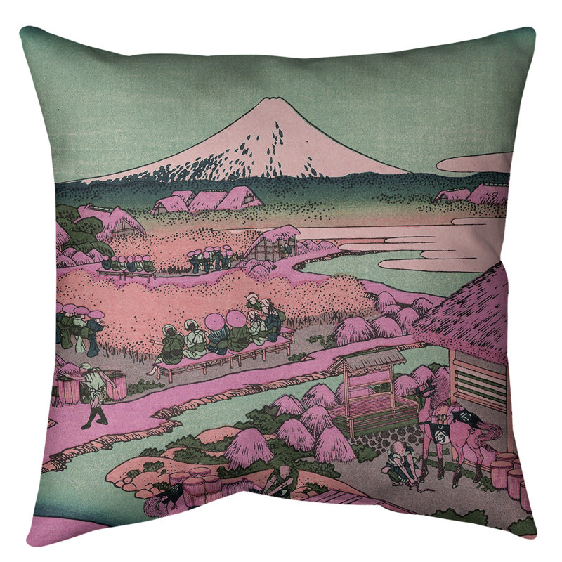 Coussin de sol the tea plantation of Katakura, 28 po x 28 po, Rose