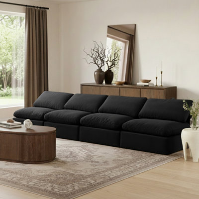 Itala 140'' Velvet Sofa