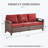Arundel 73.2" Outdoor Wicker Patio Sofa – Deep Seating Outdoor Couch With Cushions-1030367284