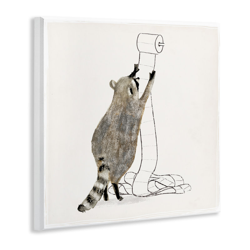 Ramasseur de papier hygiénique raton laveur