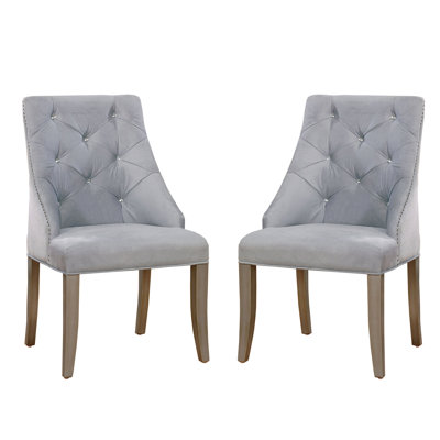 Ensemble de 2 chaises d'appoint rembourrées Flannelette