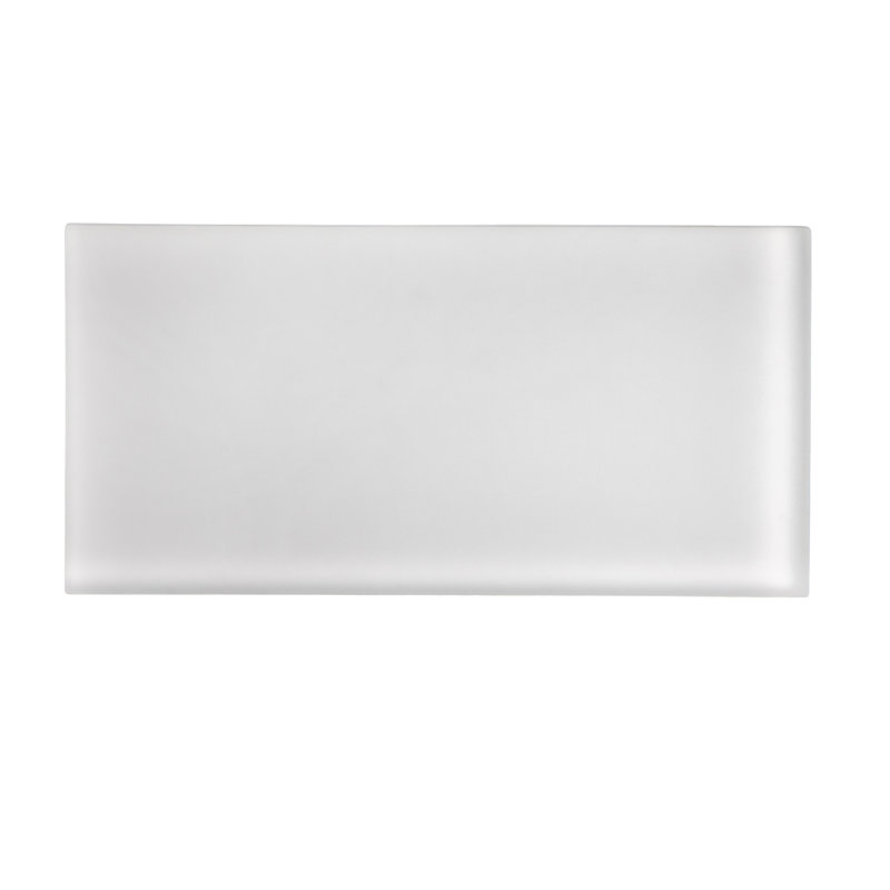 6'' x 3'' Glass Subway Wall Tile, White