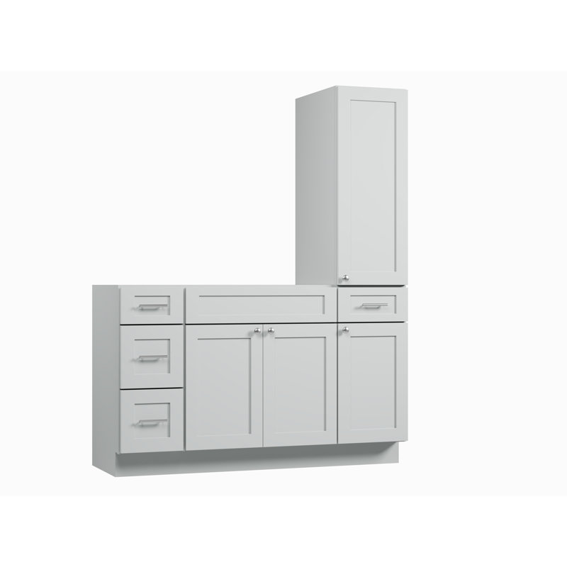 Meuble-lavabo simple 57 po Disar, Gris