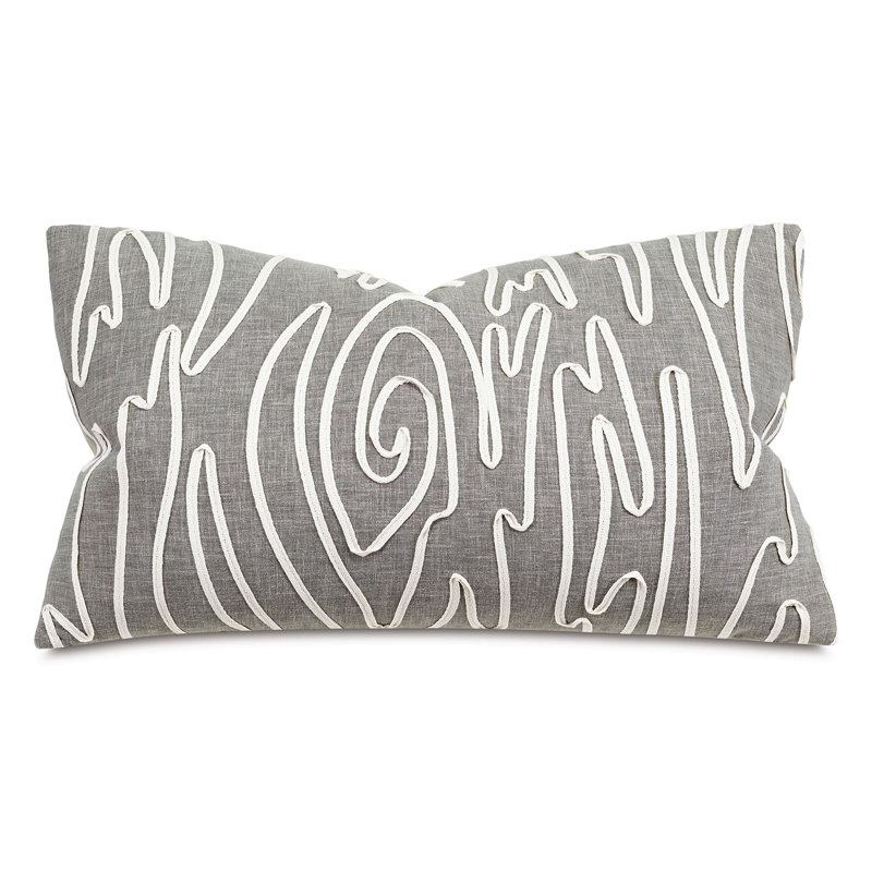 Clearview Lumbar Pillow Cover & Insert, Meander Stone