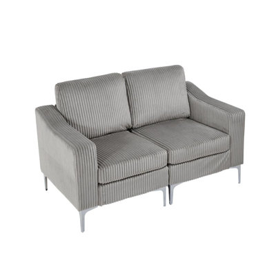 Canapé modulaire 2 places (gris)
