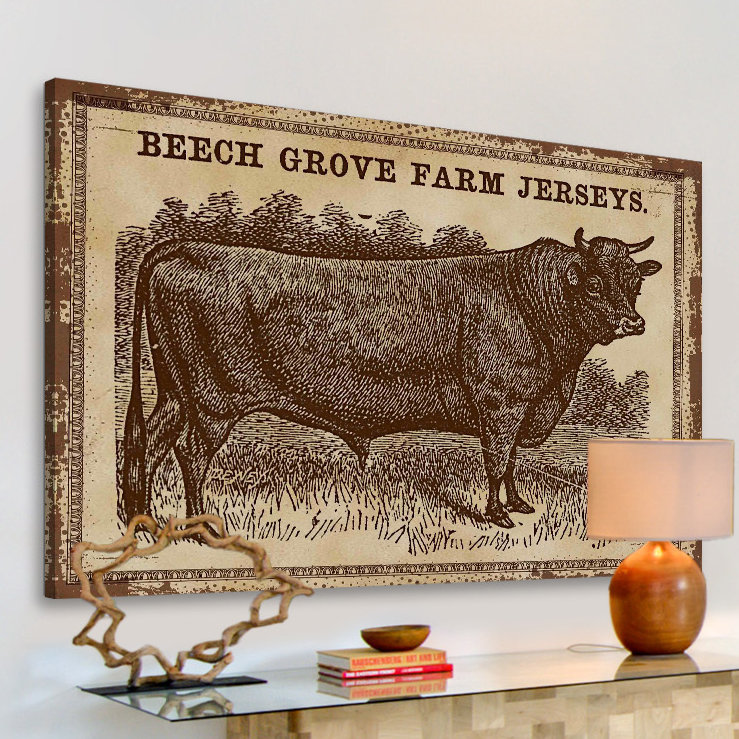 Cows Jerseys 2 - Wrapped Canvas Print, 30cm H x 45cm W x 3.81cm D