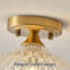 Mini-plafonnier encastré en cristal 1 lumière 7,9 po 1 lumière