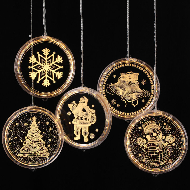 Décoration de Noël Guirlande lumineuse à DEL effet lumière 3D, blanc doux 2800K