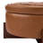 Nookara Round Storage Ottoman with Reversible Wooden Lid, Faux Leather Tufted Upholstery and Hidden Storage