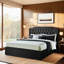 Structure de lit tapissier grand de luxe avec rangement à oreilles et rangement sous le lit-1229079213