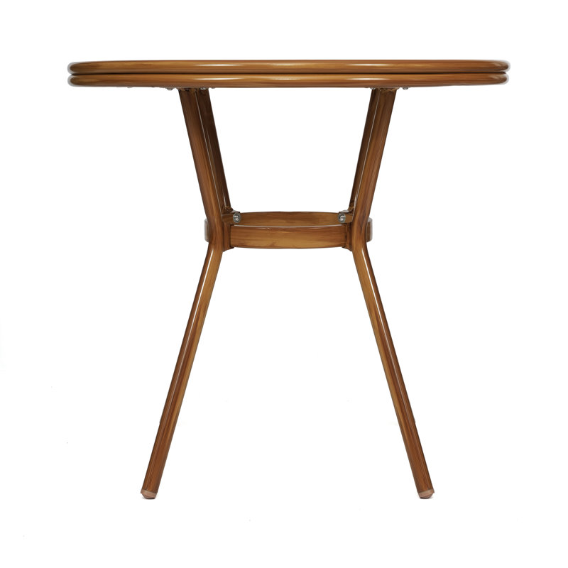 Table bistro commerciale Rylan, Blanc / Bleu marine