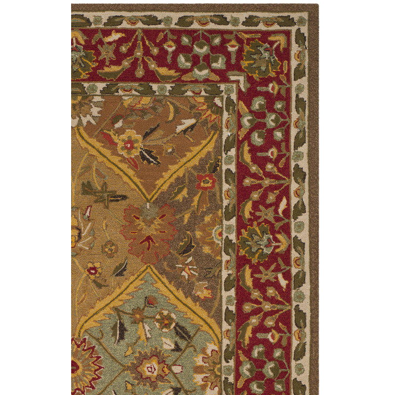 Tapis oriental performance crocheté à la main Karol, Rectangle 4 pi x 6 pi