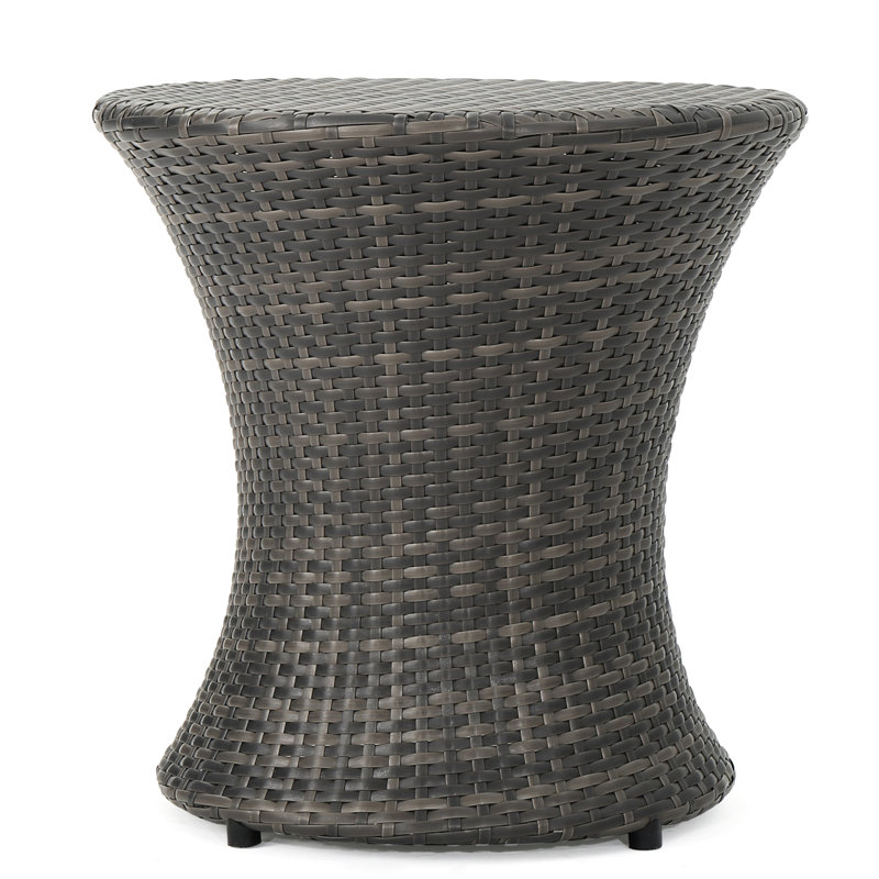Versatile Outdoor Side Table - Pe , 20.32" D Convenient & Aluminum, H, Gray
