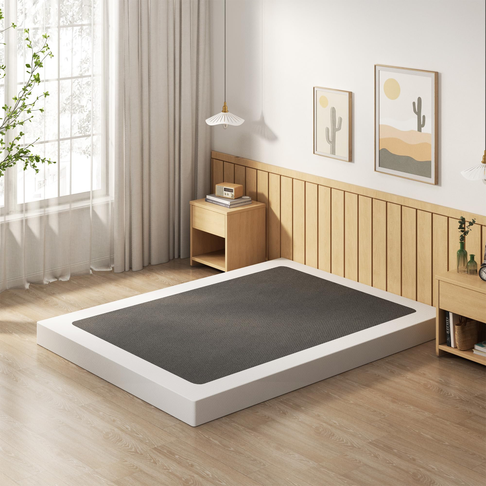 Latitude Run® Box Spring Bed Base, 3000 Lbs Heavy Duty Metal Mattress ...