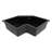 26.77" W Black Irregular Corner Undermount Kitchen Sink