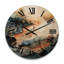 Horloge murale en bois massif Purtell-1976537280