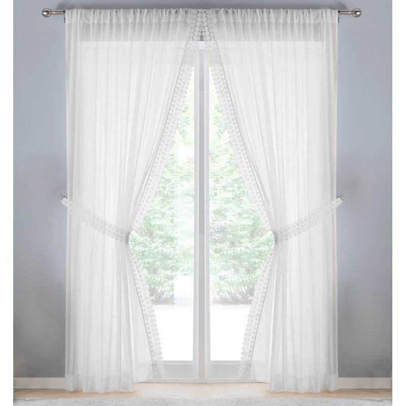 Mullan Curtain Single Panel, White, 140 x 183cm