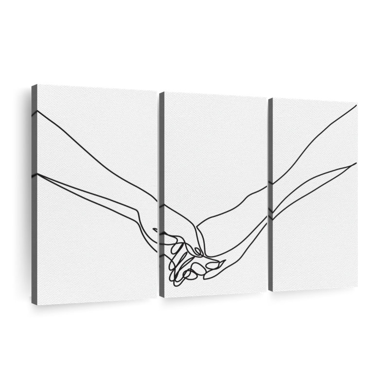 " Holding Hands Couple ", 28" H x 45" W x 1.25" D