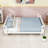 Queen Size Wood Platform Bed with Removable Side Rail and Rounded Corners-887791736