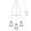 Luminaire suspendu en grappe à 3 lumières Hendley