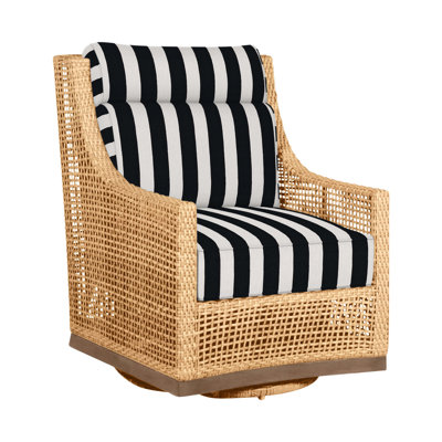 Outdoor Peninsula Gliding Wicker/Rattan Chair with Cushions