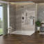 Système de douche avec bec de baignoire en cascade, système de douche carré mural de 10 pouces avec valve brute, bronze huilé