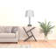 Lampe de table 29 po en métal argenté avec abat-jour empire blanc classique