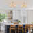 Nill 4 - Light 15" Modern Spray Gold Square Dimmable Semi Flush Mount Ceiling Light Fixture-1275144347