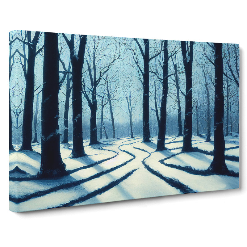 Joyous Winter Forest - Wrapped Canvas, 50cm H x 76cm W x 3cm D