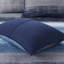 Ensemble de courtepointe 8 pièces avec draps en coton, bleu marine-130472853