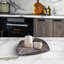 Flared Black Marbled Iron Plate