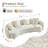  99.6" 4-Seater Oversize Mid Century  Teddy Curved Sofa Couch– 25.98" Extra-Deep Seat, 1000 Lbs Capacity, Free 4 Toss Pillows for Family Living Room