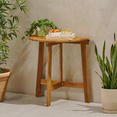 Table bistro d'extérieur pliable en bois d'acacia