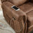 84.65'' Wide Faux Leather Nailhead Electric Reclining Sofa With USB & Type-C Ports, Vintage Style-2013670921