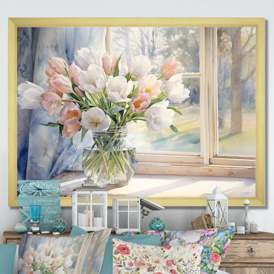 Tulips Farmhouse Still Life - Tulipes, art mural