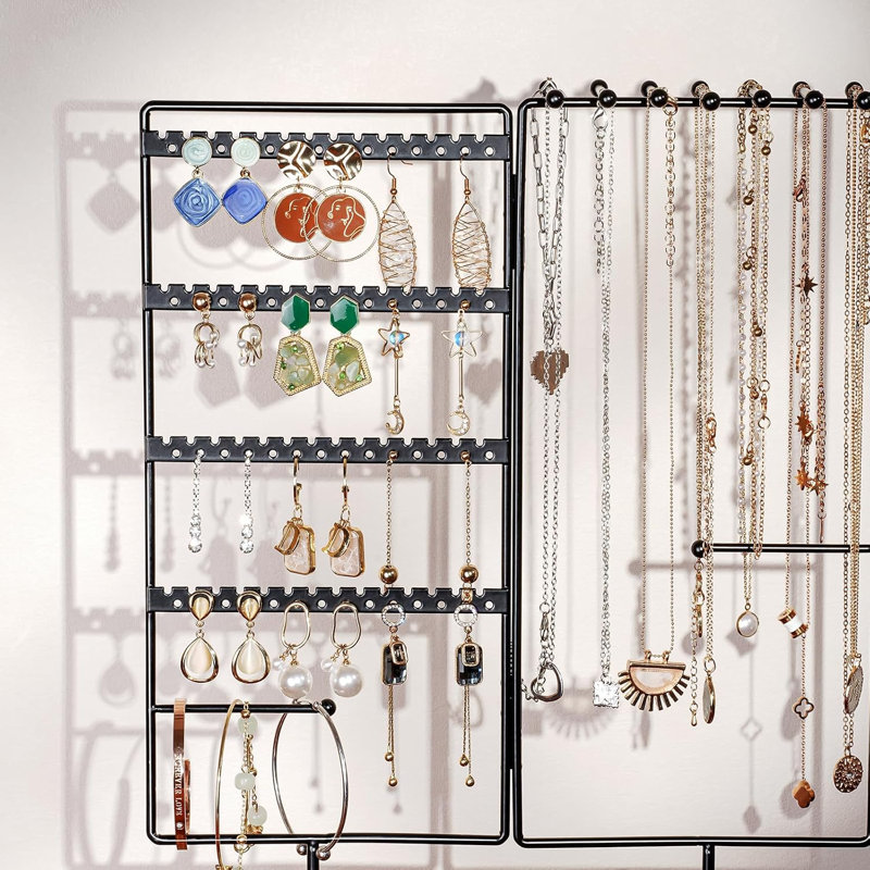 Support à bijoux à 6 niveaux avec support à bagues pour arbre