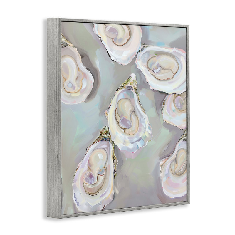  Art giclée Pastel Oysters Still Life par Arlington Prints, H 20 po x l 16 po, Estampe numérique Farmhouse