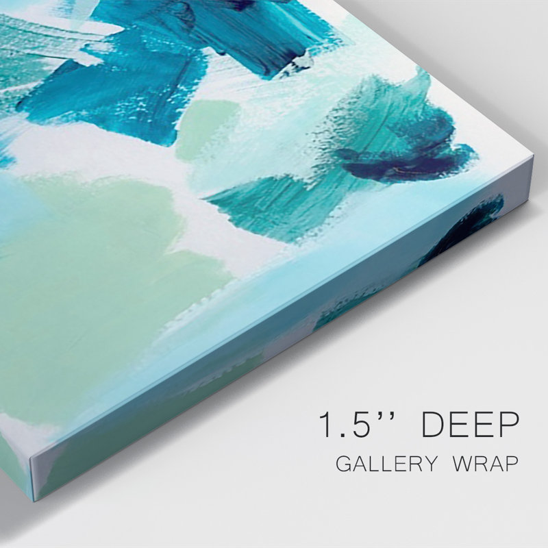«Teal Composition II», reproduction sur toile tendue, H 18 po x l 12 po x P 1 po