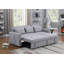 Canapé-lit convertible en lin 79,75 po avec poche latérale-1425378596