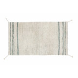 Reversible Washable Rug Twin Vintage Blue