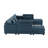 Maelina 8 - Piece Upholstered Navy Corduroy Modular Sectional Sofa with Pillow Back and Removable Ottoman-1017510486