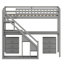 Lit mezzanine multifonctionnel avec commode, bureau et bande lumineuse intégrée-1824157958