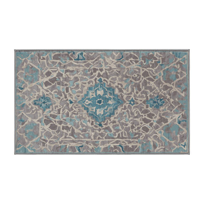 Machine Washable Gray Area Rug