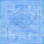 Tapis oriental en polyester bleu Dunham-435820611