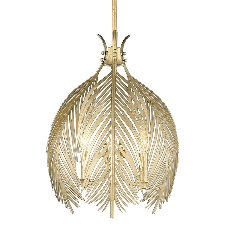 Etty 3 - Light Shaded Pendant, Vintage Fired Gold