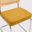 Chaise d'appoint en porte-à-faux avec dossier en rotin de canne et structure en acier-340965874