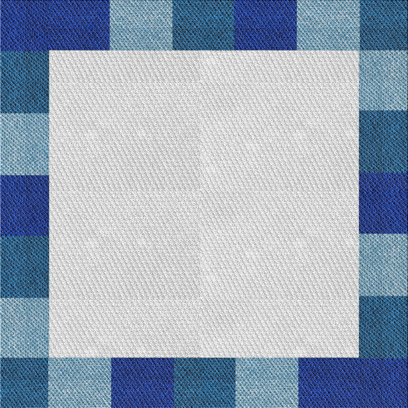 Tapis bleu marine à motif géométrique Antrina, Carré 6 pi